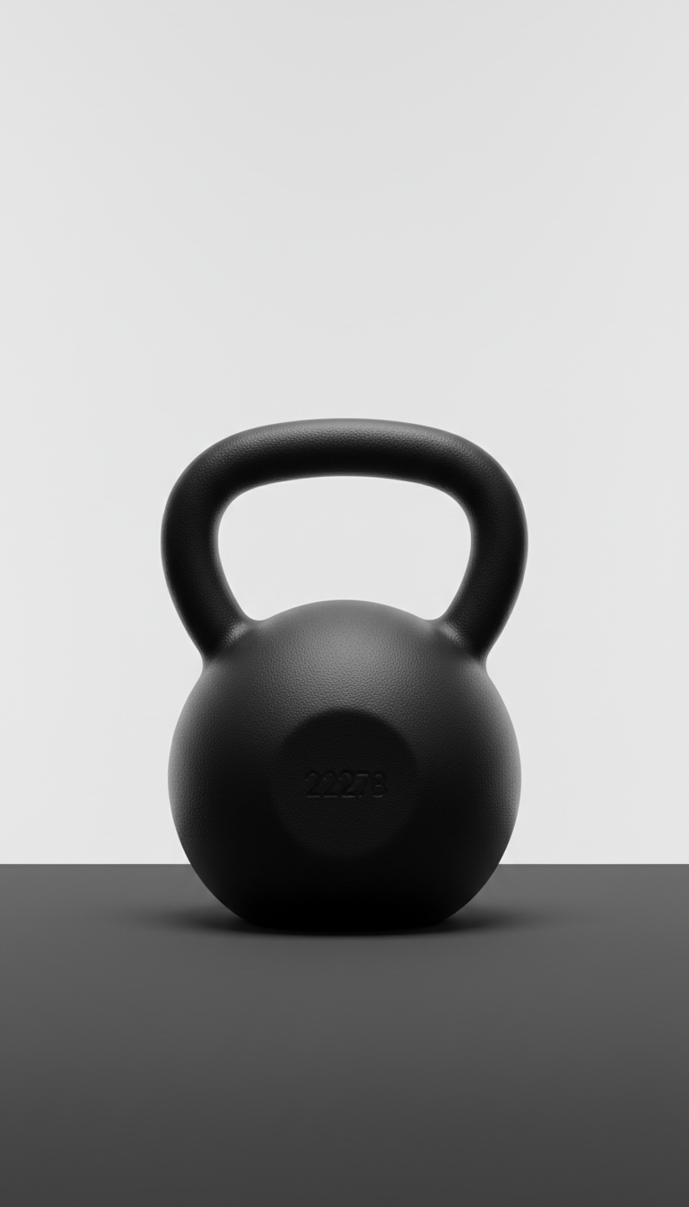 Matte black kettlebell