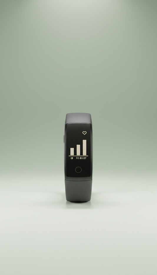 Titanium band fitness tracker